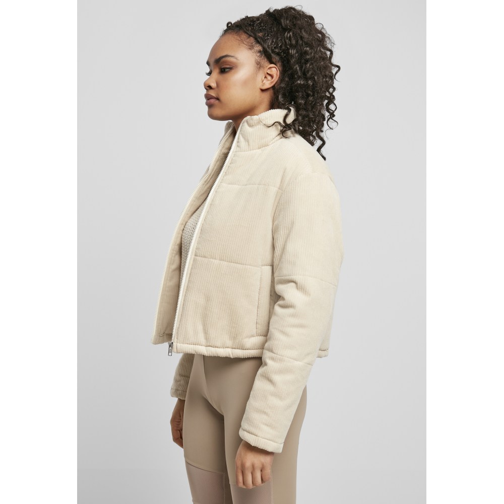 Urban Classics - Corduroy Gewatteerd jack - Creme